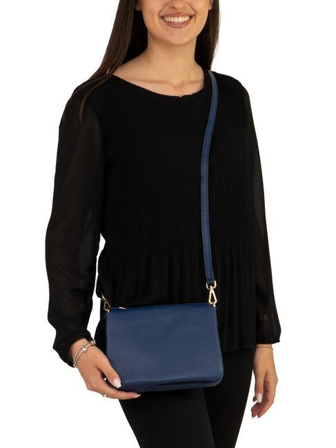 SIMONA Borsa a tracolla tris pelle dollaro jeans - Borse Donna