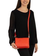 LESAC SIMONA Borsa a tracolla tris pelle dollaro coral - Borse Donna - 4