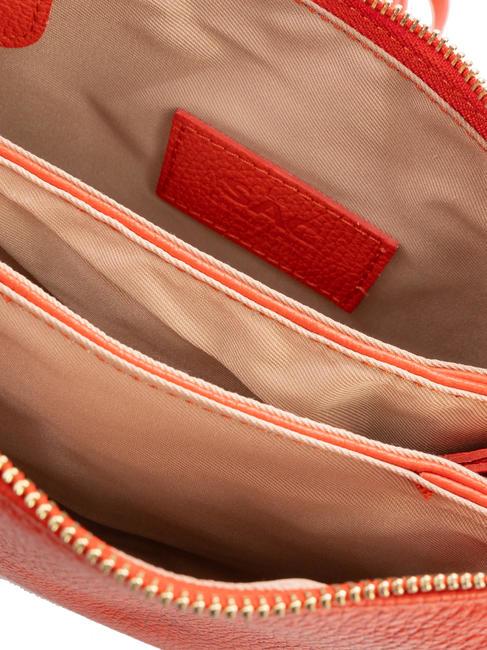 SIMONA Borsa a tracolla tris pelle dollaro coral - Borse Donna
