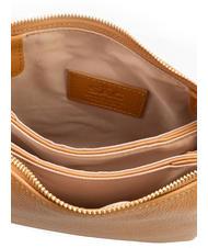 LESAC SIMONA Borsa a tracolla tris pelle dollaro cuoio scuro - Borse Donna - 5