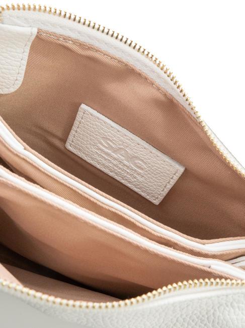 SIMONA Borsa a tracolla tris pelle dollaro optical white - Borse Donna