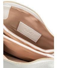 LESAC SIMONA Borsa a tracolla tris pelle dollaro optical white - Borse Donna - 5