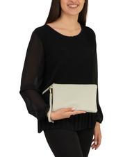 LESAC ROBERTA Pochette in pelle dollaro artic teal - Borse Donna - 4