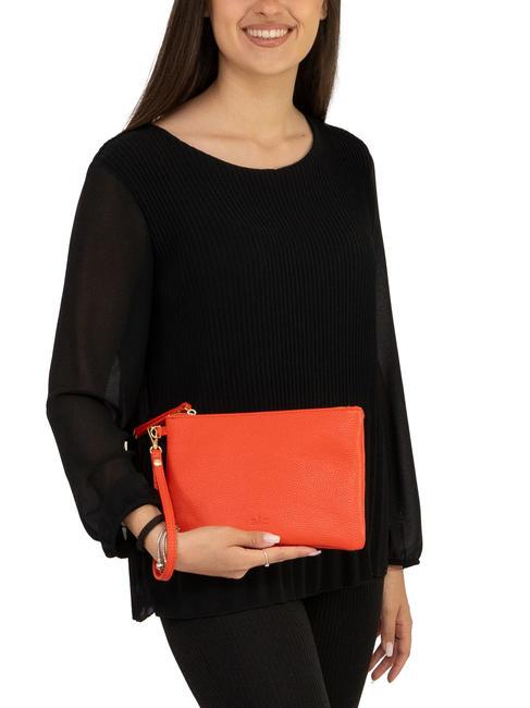 ROBERTA Pochette in pelle dollaro coral - Borse Donna
