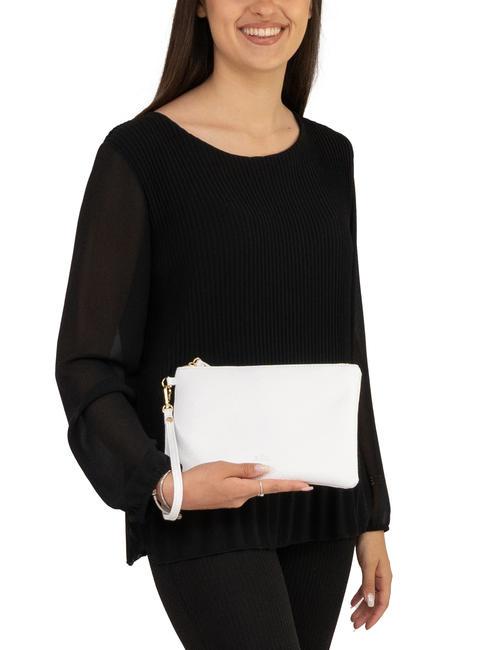 ROBERTA Pochette in pelle dollaro optical white - Borse Donna