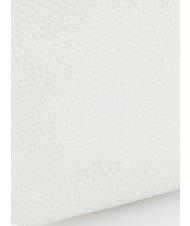 LESAC ROBERTA Pochette in pelle dollaro optical white - Borse Donna - 5