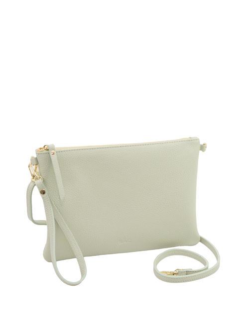 CLAUDIA Pochette pelle dollaro con tracolla artic teal - Borse Donna