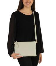 LESAC CLAUDIA Pochette pelle dollaro con tracolla artic teal - Borse Donna - 4