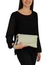 LESAC CLAUDIA Pochette pelle dollaro con tracolla artic teal - Borse Donna - 5