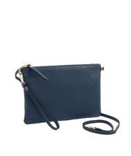 LESAC CLAUDIA Pochette pelle dollaro con tracolla jeans - Borse Donna - 2
