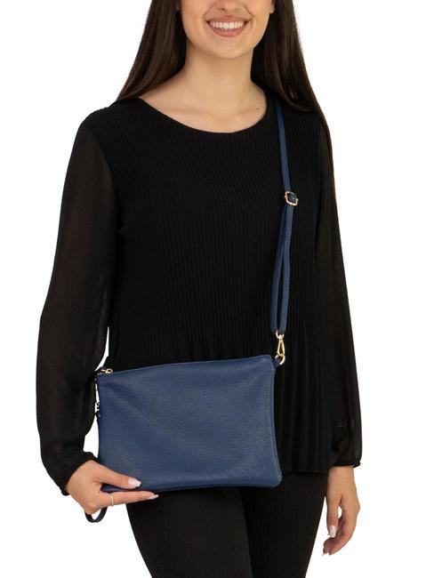 CLAUDIA Pochette pelle dollaro con tracolla jeans - Borse Donna