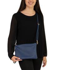 LESAC CLAUDIA Pochette pelle dollaro con tracolla jeans - Borse Donna - 4
