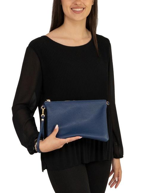 CLAUDIA Pochette pelle dollaro con tracolla jeans - Borse Donna