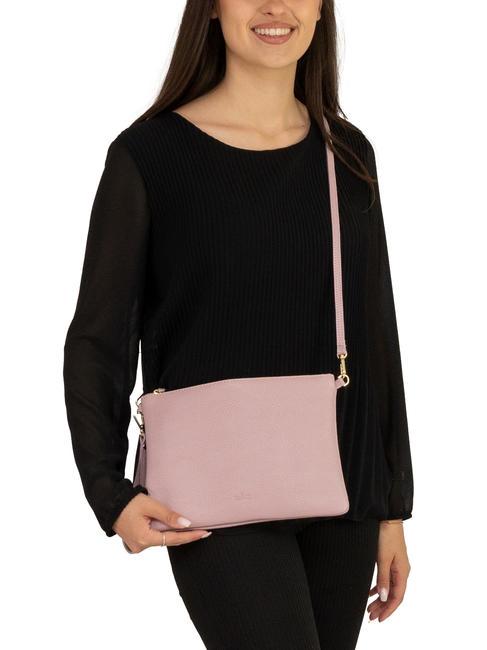 CLAUDIA Pochette pelle dollaro con tracolla millenial pink - Borse Donna