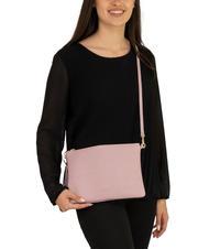 LESAC CLAUDIA Pochette pelle dollaro con tracolla millenial pink - Borse Donna - 4
