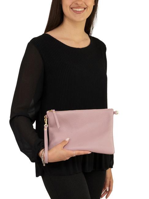 CLAUDIA Pochette pelle dollaro con tracolla millenial pink - Borse Donna