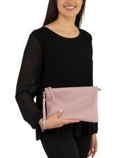 LESAC CLAUDIA Pochette pelle dollaro con tracolla millenial pink - Borse Donna - 5