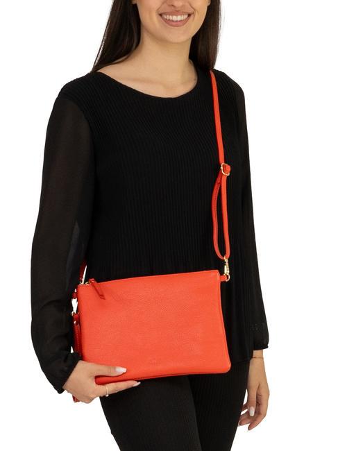 CLAUDIA Pochette pelle dollaro con tracolla coral - Borse Donna