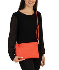 LESAC CLAUDIA Pochette pelle dollaro con tracolla coral - Borse Donna - 4