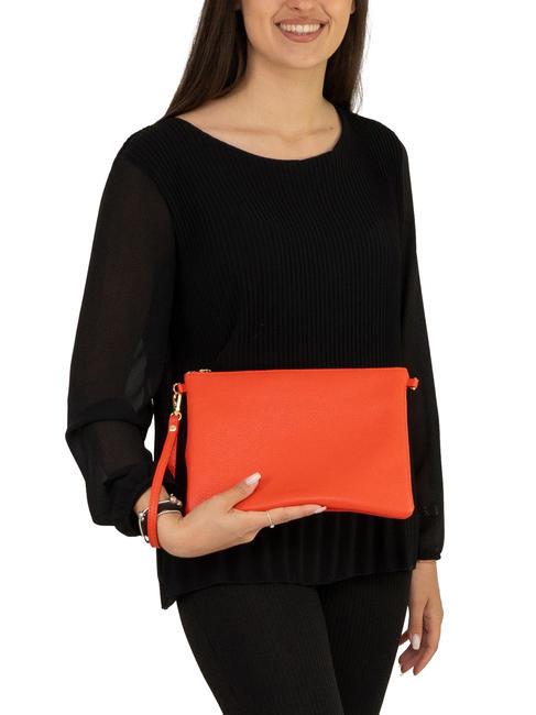 CLAUDIA Pochette pelle dollaro con tracolla coral - Borse Donna