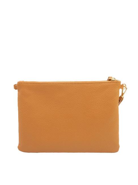 CLAUDIA Pochette pelle dollaro con tracolla cuoio scuro - Borse Donna