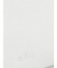 LESAC CLAUDIA Pochette pelle dollaro con tracolla optical white - Borse Donna - 6