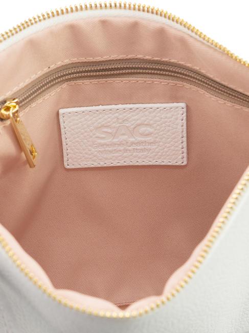 CLAUDIA Pochette pelle dollaro con tracolla optical white - Borse Donna