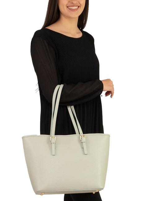 CHIARA Borsa shopper in pelle dollaro artic teal - Borse Donna