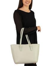 LESAC CHIARA Borsa shopper in pelle dollaro artic teal - Borse Donna - 4