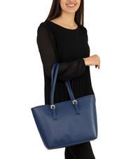 LESAC CHIARA Borsa shopper in pelle dollaro jeans - Borse Donna - 3