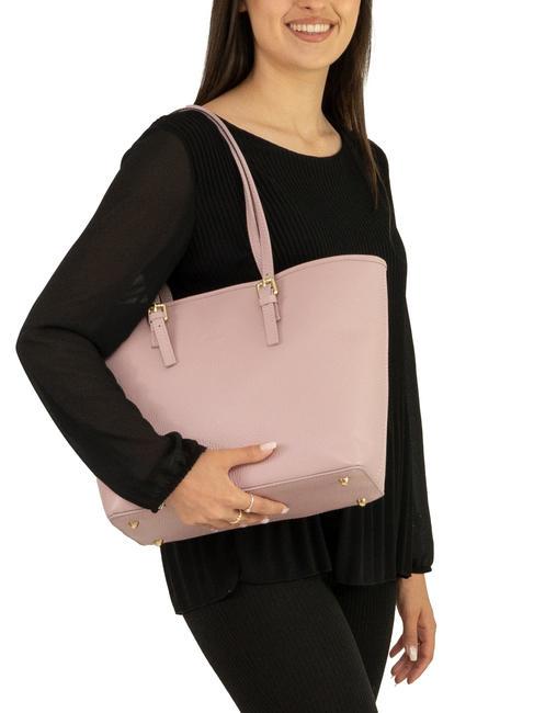CHIARA Borsa shopper in pelle dollaro millenial pink - Borse Donna