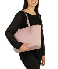 LESAC CHIARA Borsa shopper in pelle dollaro millenial pink - Borse Donna - 5