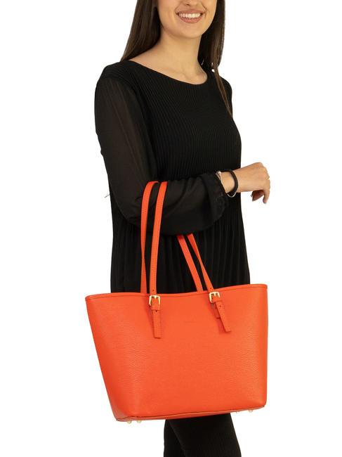 CHIARA Borsa shopper in pelle dollaro coral - Borse Donna