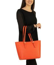 LESAC CHIARA Borsa shopper in pelle dollaro coral - Borse Donna - 4