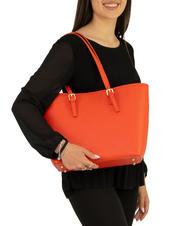 LESAC CHIARA Borsa shopper in pelle dollaro coral - Borse Donna - 5
