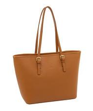 LESAC CHIARA Borsa shopper in pelle dollaro cuoio scuro - Borse Donna - 2