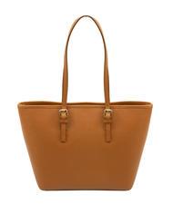 LESAC CHIARA Borsa shopper in pelle dollaro cuoio scuro - Borse Donna - 3
