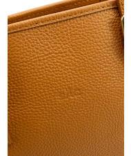 LESAC CHIARA Borsa shopper in pelle dollaro cuoio scuro - Borse Donna - 6