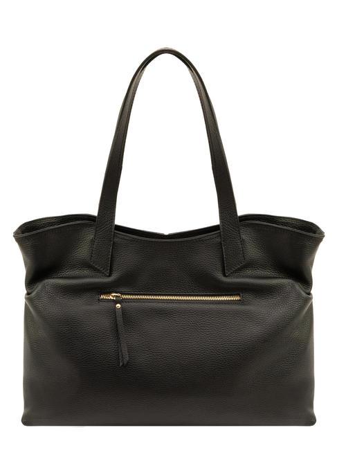 MARTINA Borsa shopper morbida in pelle dollaro nero - Borse Donna