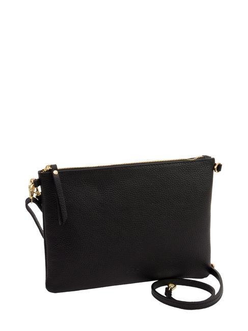 CLAUDIA Pochette pelle dollaro con tracolla nero - Borse Donna