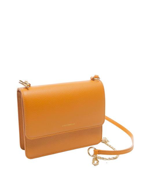 ANNE Borsa mini con flap in pelle martellata paprika - Borse Donna