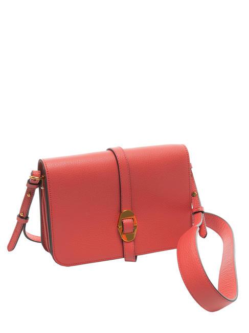 COSIMA Borsa a tracolla in pelle martellata cranberry - Borse Donna