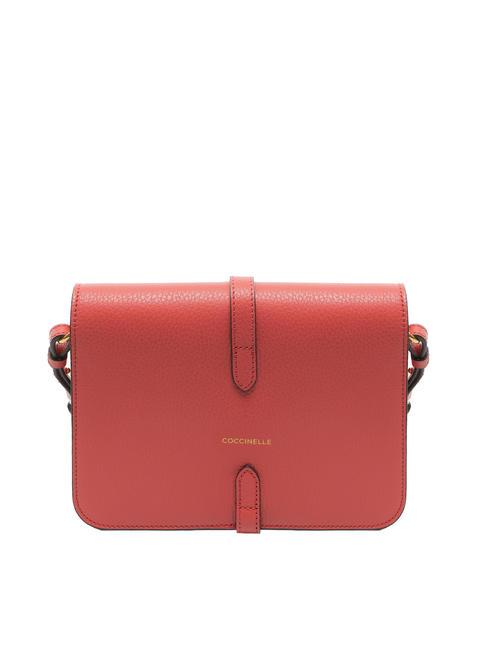 COSIMA Borsa a tracolla in pelle martellata cranberry - Borse Donna