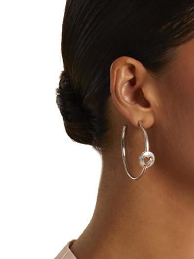 ROLLING HEARTS Orecchini a cerchio yellow gold - Orecchini