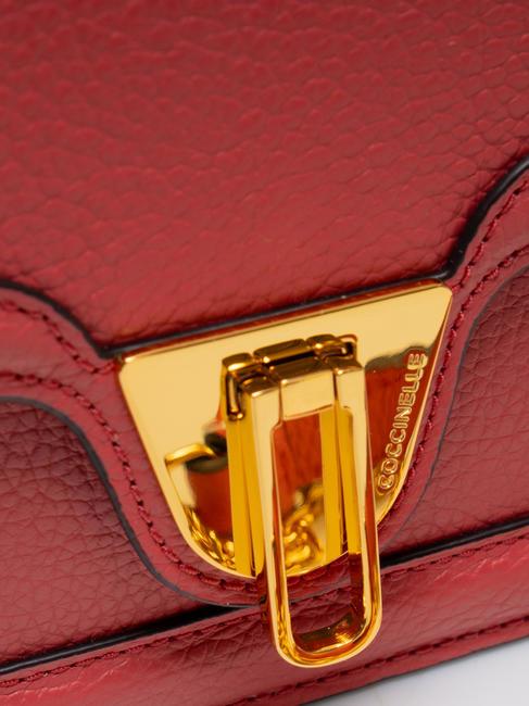 NEW MARVIN TWIST Micro Bag a tracolla, in pelle cranberry - Borse Donna