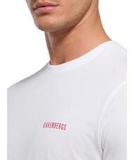 BIKKEMBERGS VERTICAL STRIPES T-Shirt in cotone white - T-shirt Uomo - 3