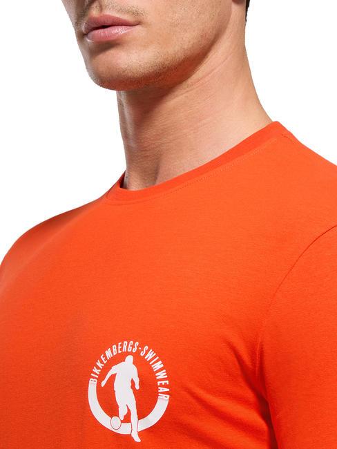 PUPINO  T-shirt a maniche corte orangecom - T-shirt Uomo