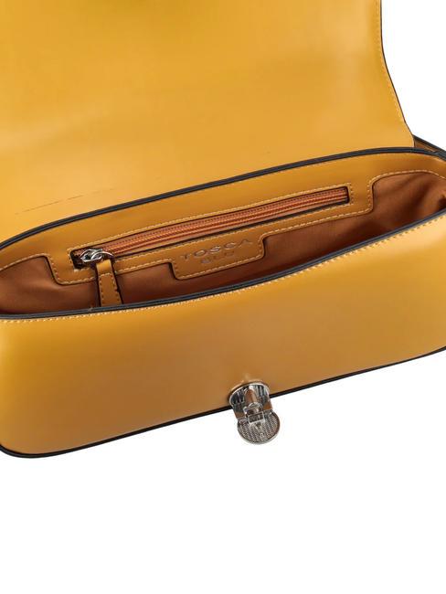   Borsa a spalla con tracolla ocra - Borse Donna