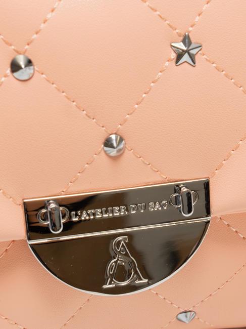 REBECCA Borsa matelassè con flap peach - Borse Donna