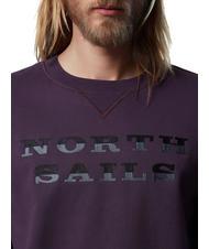 NORTH SAILS LETTERING LOGO Felpa girocollo in cotone dark plum - Felpe Uomo - 3